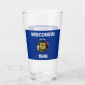 WISCONSIN BEER GLASS GLAS (Achterkant)