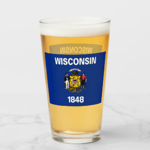 WISCONSIN BEER GLASS GLAS