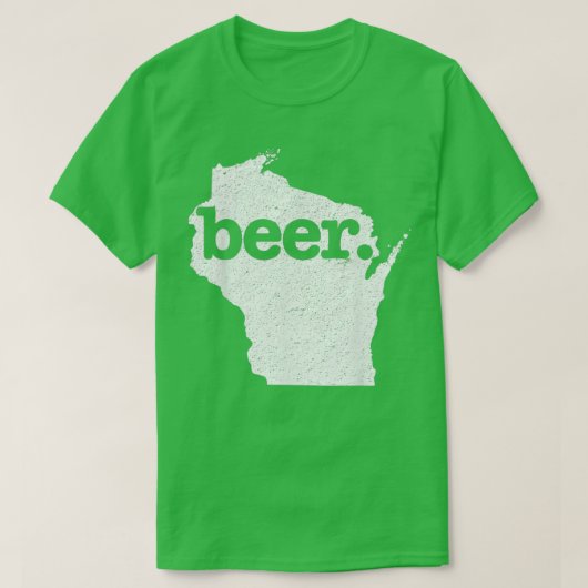 Wisconsin Beer Home State Love Distress T-shirt (Design voorkant)