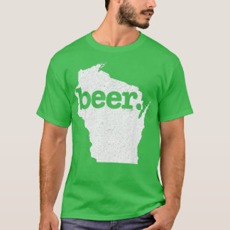 Wisconsin Beer Home State Love Distress T-shirt