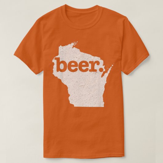 Wisconsin Beer Home State Love Distress T-shirt (Design voorkant)