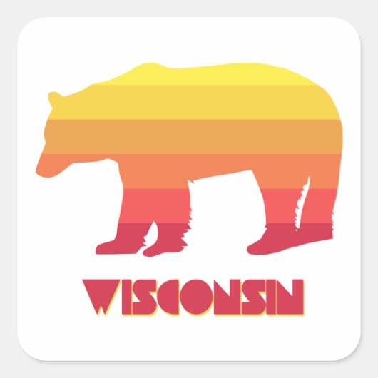 Wisconsin Beer Vierkante Sticker (Voorkant)