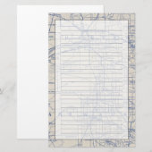 Wisconsin Bicycle Road Map 2 Briefpapier (Voorkant / Achterkant)