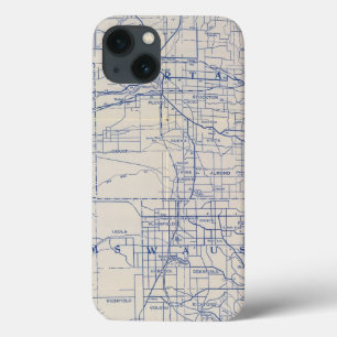Wisconsin Bicycle Road Map 2 Case-Mate iPhone Case