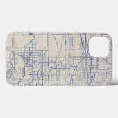 Wisconsin Bicycle Road Map 2 Case-Mate iPhone Case (Achterkant (horizontaal))