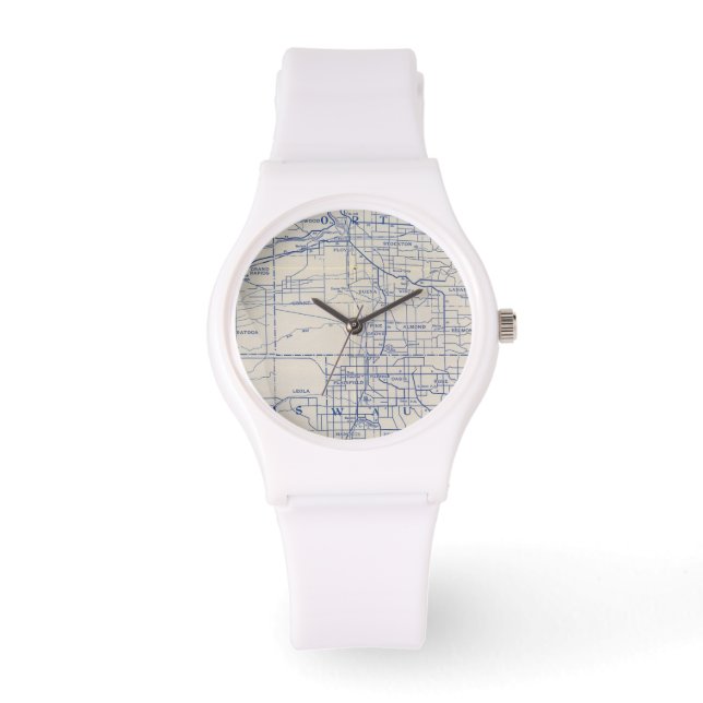 Wisconsin Bicycle Road Map 2 Horloge (Voorkant)