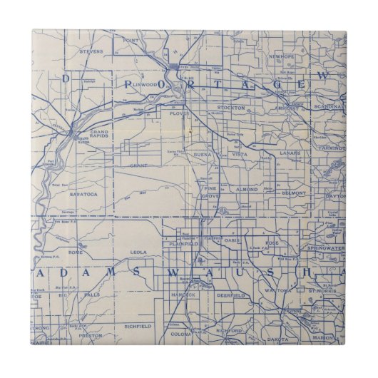 Wisconsin Bicycle Road Map 2 Tegeltje (Voorkant)