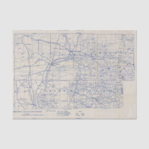 Wisconsin Bicycle Road Map 2 Tissuepapier