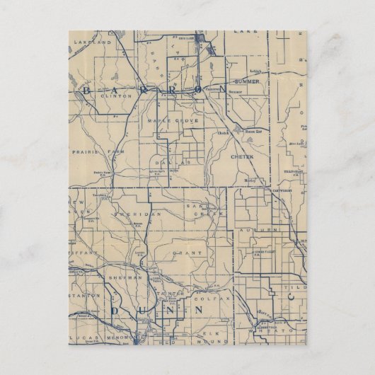 Wisconsin Bicycle Road Map 3 Briefkaart (Voorkant)