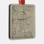 Wisconsin Bicycle Road Map 3 Metalen Ornament (Rechts)