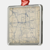 Wisconsin Bicycle Road Map 3 Metalen Ornament (Links)