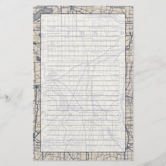 Wisconsin Bicycle Road Map 4 Briefpapier (Voorkant)