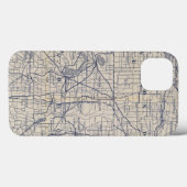 Wisconsin Bicycle Road Map 4 Case-Mate iPhone Case (Achterkant (horizontaal))