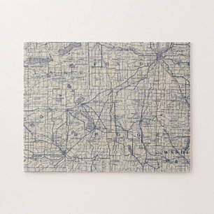 Wisconsin Bicycle Road Map 4 Legpuzzel