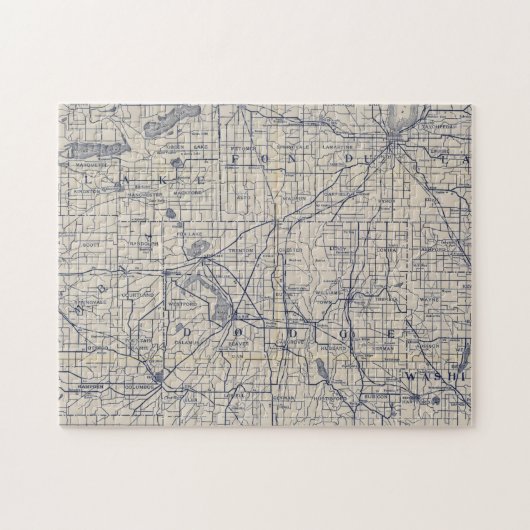 Wisconsin Bicycle Road Map 4 Legpuzzel (Horizontaal)