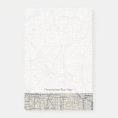Wisconsin Bicycle Road Map 4 Post-it® Notes (Voorkant)
