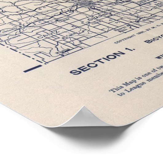 Wisconsin Bicycle Road Map 5 Poster (Hoek)