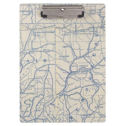 Wisconsin Bicycle Road Map 6 Klembord (Voorkant)