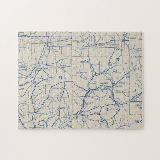 Wisconsin Bicycle Road Map 6 Legpuzzel (Horizontaal)