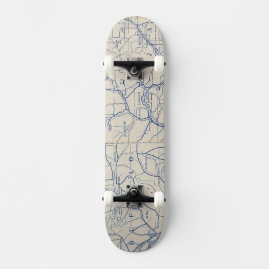Wisconsin Bicycle Road Map 6 Skateboard (Voorkant)