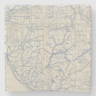 Wisconsin Bicycle Road Map 6 Stenen Onderzetter