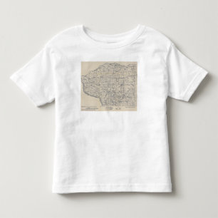 Wisconsin Bicycle Road Map 8 Kinder Shirts