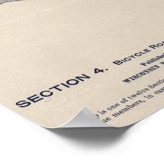 Wisconsin Bicycle Road Map 8 Poster (Hoek)