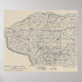 Wisconsin Bicycle Road Map 8 Poster (Voorkant)