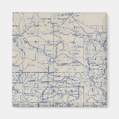 Wisconsin Bicycle Road Map Magneet (Voorkant)