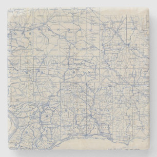 Wisconsin Bicycle Road Map Stenen Onderzetter