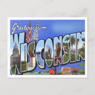 Wisconsin  Big Letters Briefkaart