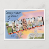 Wisconsin  Big Letters Briefkaart (Voorkant)