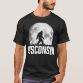 Wisconsin Bigfoot  Moon Retro Squatch  T-shirt (Voorkant)