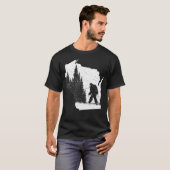 Wisconsin Bigfoot Pride Sasquatch Silhouette Fores T-shirt (Voorkant volledig)