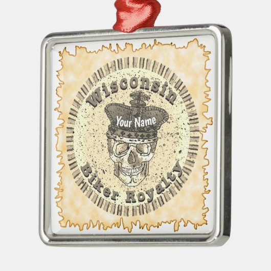 Wisconsin Biker  Metalen Ornament (Links)