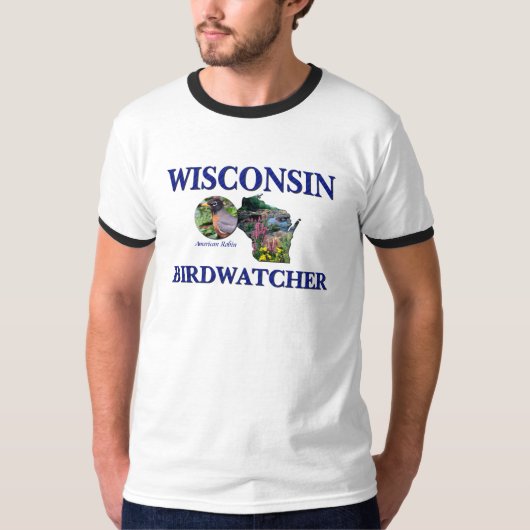 Wisconsin Birdwatcher T-shirt (Voorkant)