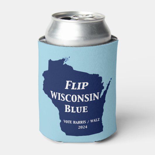 Wisconsin Blauw in 2024 Blikjeskoeler (Blikje Voorkant)