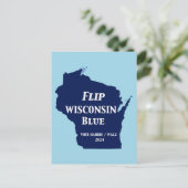 Wisconsin Blauw in 2024 Briefkaart (Staand voorkant)