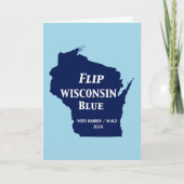 Wisconsin Blauw in 2024 Kaart (Voorkant)