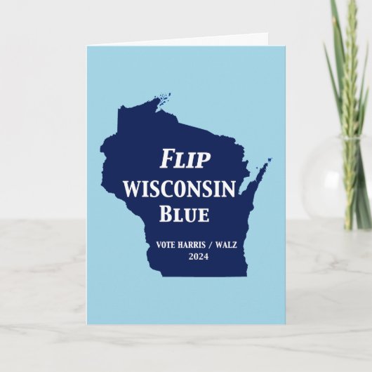 Wisconsin Blauw in 2024 Kaart (Voorkant)
