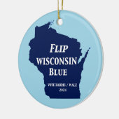 Wisconsin Blauw in 2024 Keramisch Ornament (Links)