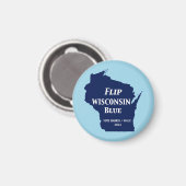 Wisconsin Blauw in 2024 Magneet (Voorkant / Achterkant)