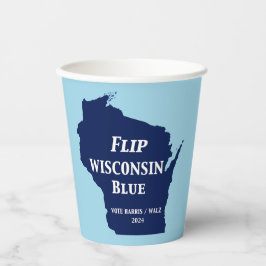 Wisconsin Blauw in 2024 Papieren Bekers