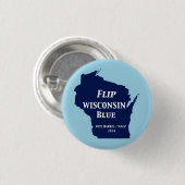 Wisconsin Blauw in 2024 Ronde Button 3,2 Cm (Voorkant /achterkant)