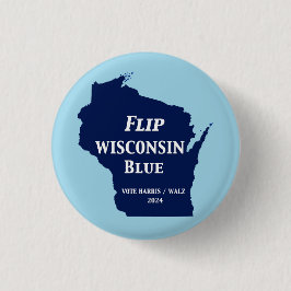 Wisconsin Blauw in 2024 Ronde Button 3,2 Cm