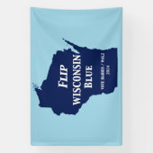Wisconsin Blauw in 2024 Spandoek (Verticaal)