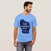 Wisconsin Blauw in 2024 T-shirt (Voorkant volledig)