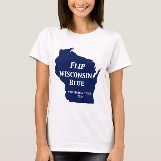 Wisconsin Blauw in 2024 T-shirt (Voorkant)