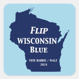 Wisconsin Blauw in 2024 Vierkante Sticker