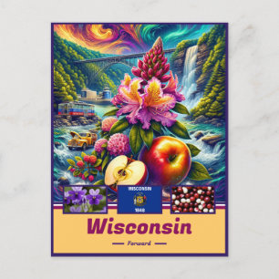 Wisconsin boeiende charme: oriëntatiepunt briefkaart